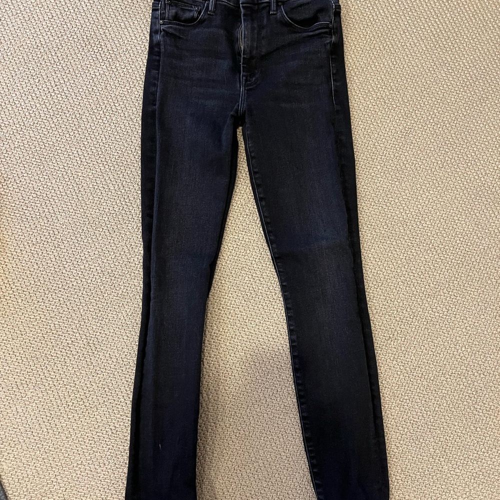 Mother High Waisted Ankle Looker 25 dark blue wash